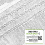 OLIVIA ROCCO Belmont Viscose Stripe White Towels 100% Cotton Hotel Quality Bath Towels - Joe’s Haven