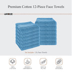 OLIVIA ROCCO Rhodes Towel Aqua 100% Cotton Hotel Quality Soft Super Absorbent Hand Towels - Joe’s Haven