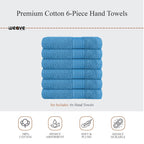 OLIVIA ROCCO Rhodes Towel Aqua 100% Cotton Hotel Quality Soft Super Absorbent Hand Towels - Joe’s Haven