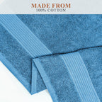 OLIVIA ROCCO Rhodes Towel Aqua 100% Cotton Hotel Quality Soft Super Absorbent Hand Towels - Joe’s Haven