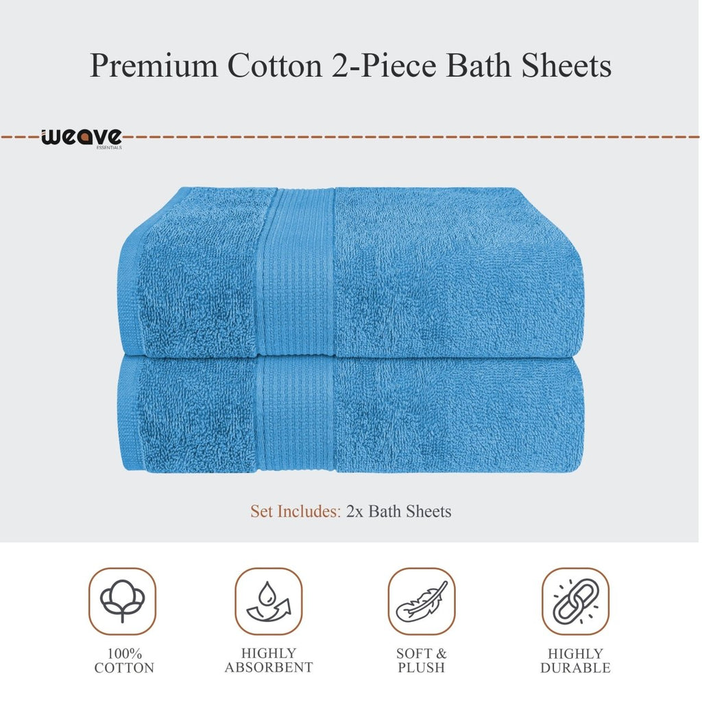 OLIVIA ROCCO Rhodes Towel Aqua 100% Cotton Hotel Quality Soft Super Absorbent Hand Towels - Joe’s Haven