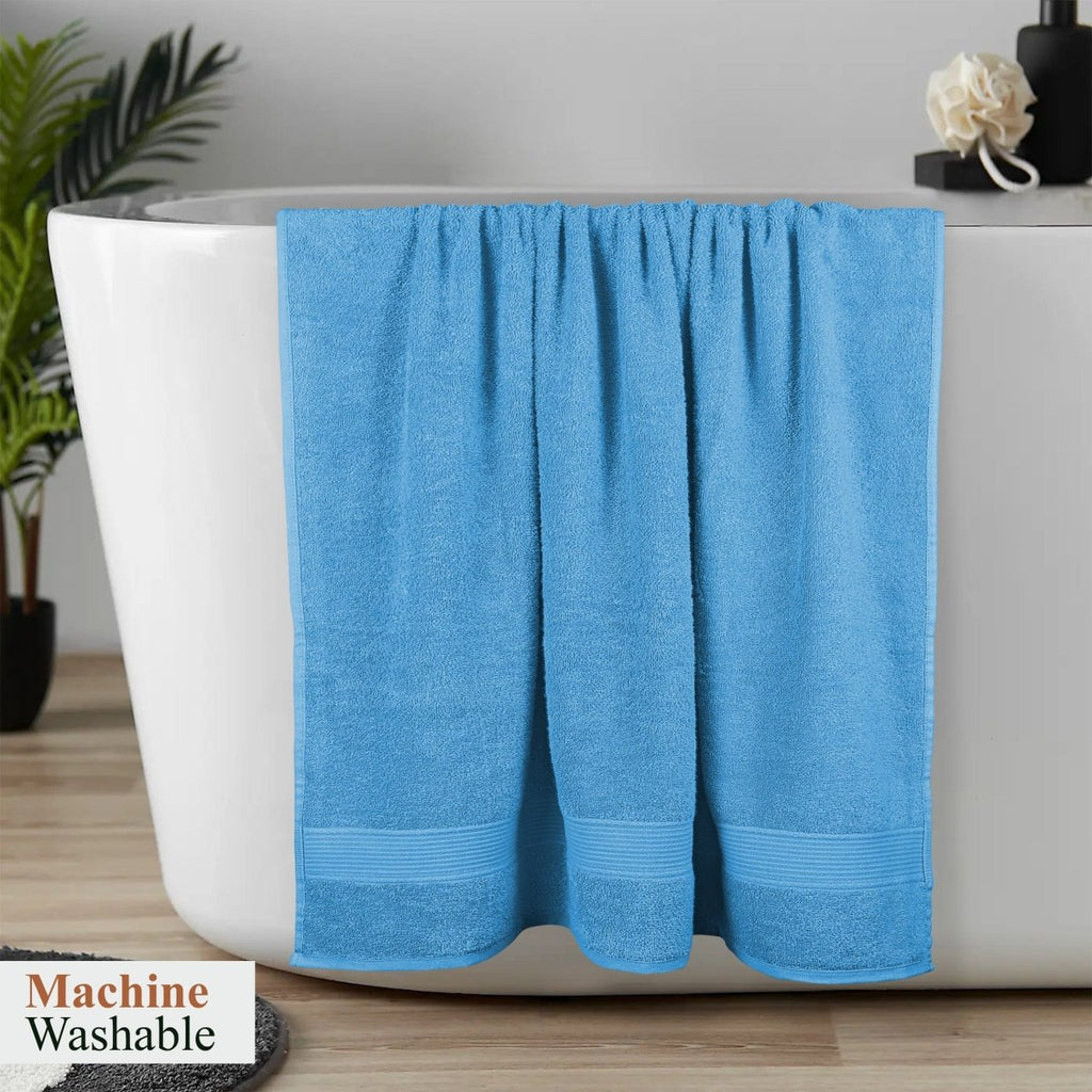 OLIVIA ROCCO Rhodes Towel Aqua 100% Cotton Hotel Quality Soft Super Absorbent Hand Towels - Joe’s Haven