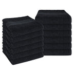 OLIVIA ROCCO Rhodes Towel Black 100% Cotton Hotel Quality Super Absorbent Hand Towels - Joe’s Haven