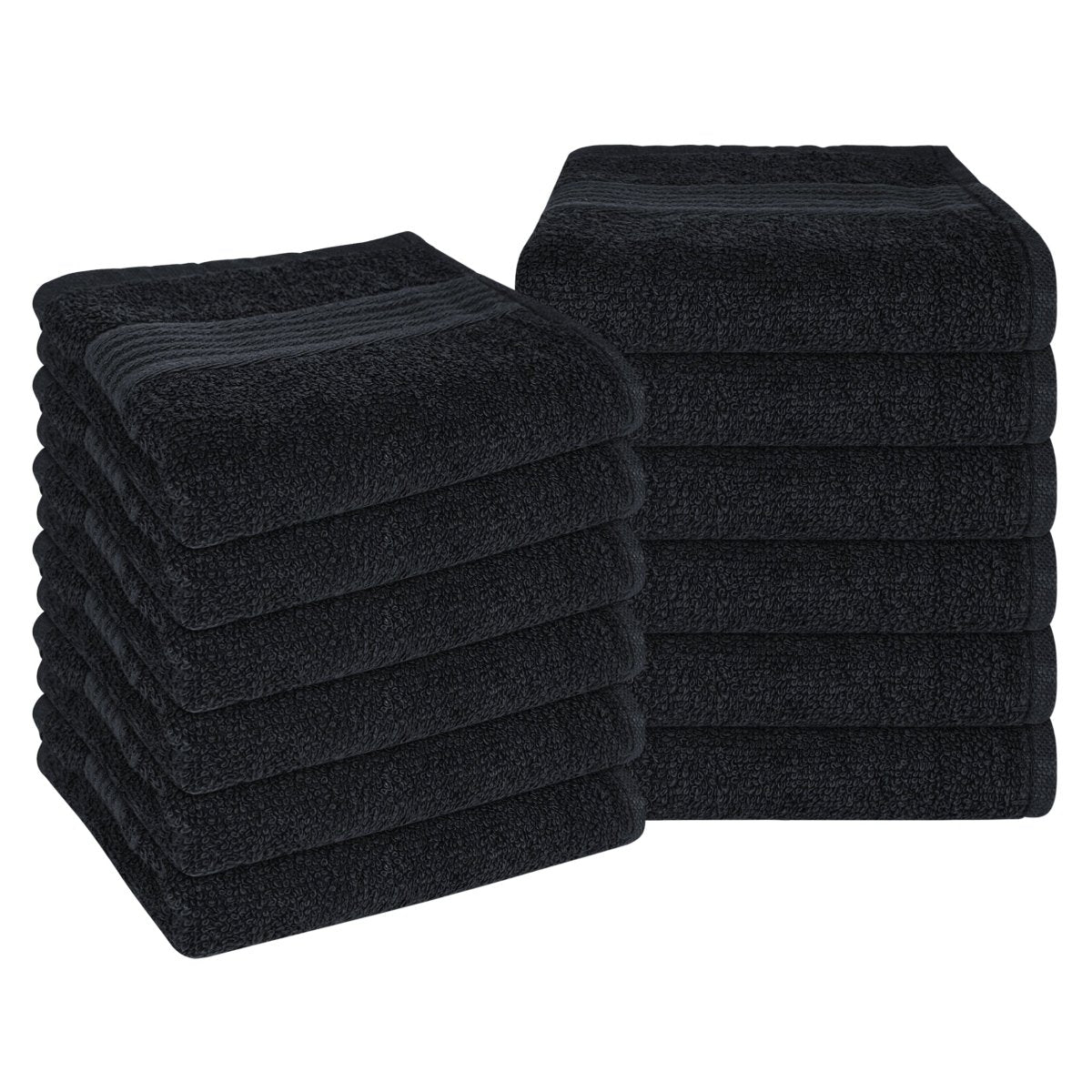 OLIVIA ROCCO Rhodes Towel Black 100% Cotton Hotel Quality Super Absorbent Hand Towels - Joe’s Haven