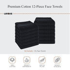 OLIVIA ROCCO Rhodes Towel Black 100% Cotton Hotel Quality Super Absorbent Hand Towels - Joe’s Haven