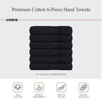 OLIVIA ROCCO Rhodes Towel Black 100% Cotton Hotel Quality Super Absorbent Hand Towels - Joe’s Haven