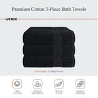 OLIVIA ROCCO Rhodes Towel Black 100% Cotton Hotel Quality Super Absorbent Hand Towels - Joe’s Haven