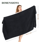 OLIVIA ROCCO Rhodes Towel Black 100% Cotton Hotel Quality Super Absorbent Hand Towels - Joe’s Haven