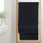 OLIVIA ROCCO Rhodes Towel Black 100% Cotton Hotel Quality Super Absorbent Hand Towels - Joe’s Haven