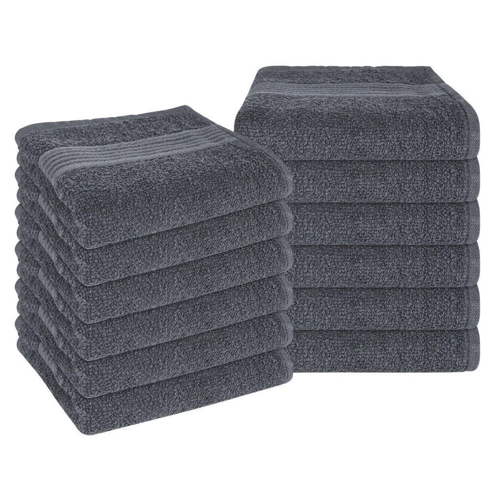 OLIVIA ROCCO Rhodes Towel Grey 100% Cotton Hotel Quality Soft Super Absorbent Hand Bath - Joe’s Haven