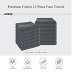 OLIVIA ROCCO Rhodes Towel Grey 100% Cotton Hotel Quality Soft Super Absorbent Hand Bath - Joe’s Haven