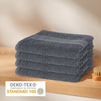 OLIVIA ROCCO Rhodes Towel Grey 100% Cotton Hotel Quality Soft Super Absorbent Hand Bath - Joe’s Haven