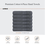 OLIVIA ROCCO Rhodes Towel Grey 100% Cotton Hotel Quality Soft Super Absorbent Hand Bath - Joe’s Haven