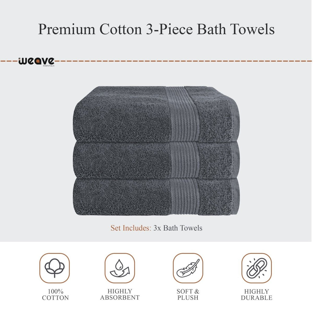 OLIVIA ROCCO Rhodes Towel Grey 100% Cotton Hotel Quality Soft Super Absorbent Hand Bath - Joe’s Haven