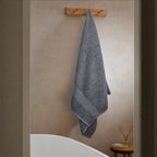 OLIVIA ROCCO Rhodes Towel Grey 100% Cotton Hotel Quality Soft Super Absorbent Hand Bath - Joe’s Haven