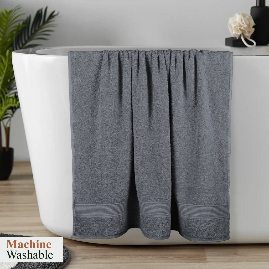 OLIVIA ROCCO Rhodes Towel Grey 100% Cotton Hotel Quality Soft Super Absorbent Hand Bath - Joe’s Haven