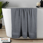 OLIVIA ROCCO Rhodes Towel Grey 100% Cotton Hotel Quality Soft Super Absorbent Hand Bath - Joe’s Haven