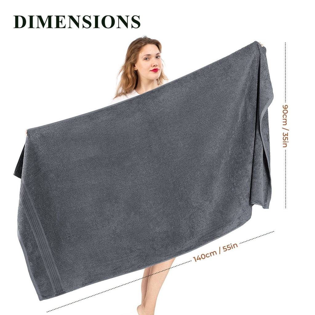 OLIVIA ROCCO Rhodes Towel Grey 100% Cotton Hotel Quality Soft Super Absorbent Hand Bath - Joe’s Haven