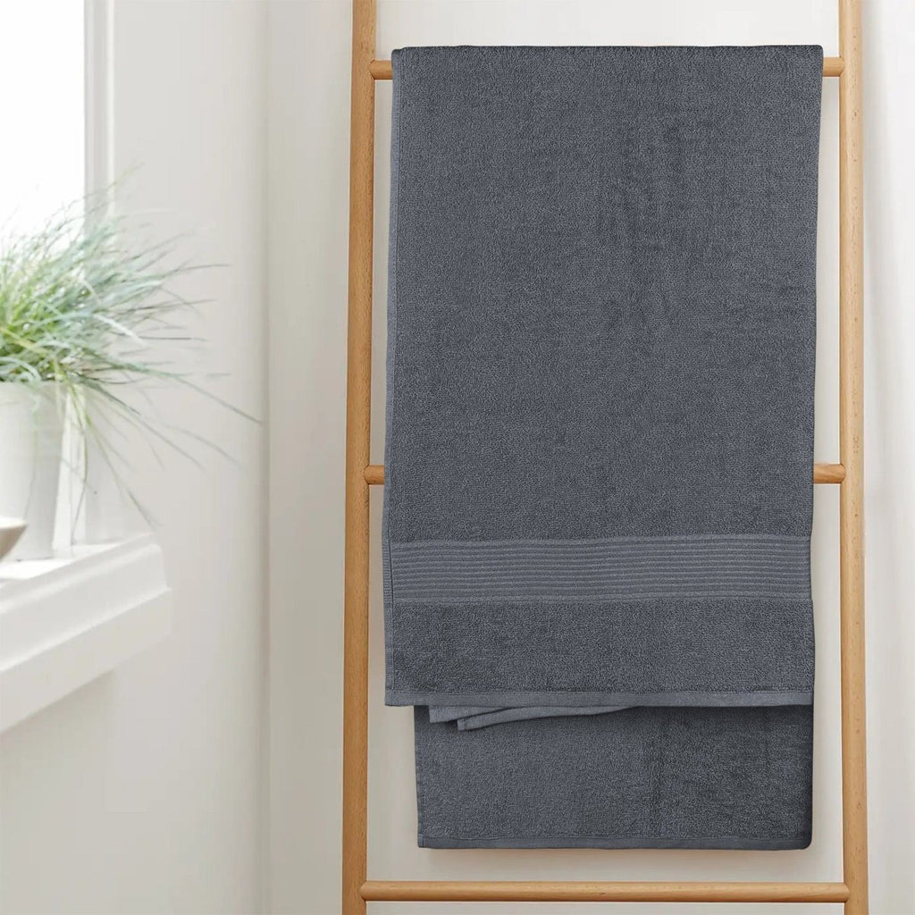 OLIVIA ROCCO Rhodes Towel Grey 100% Cotton Hotel Quality Soft Super Absorbent Hand Bath - Joe’s Haven