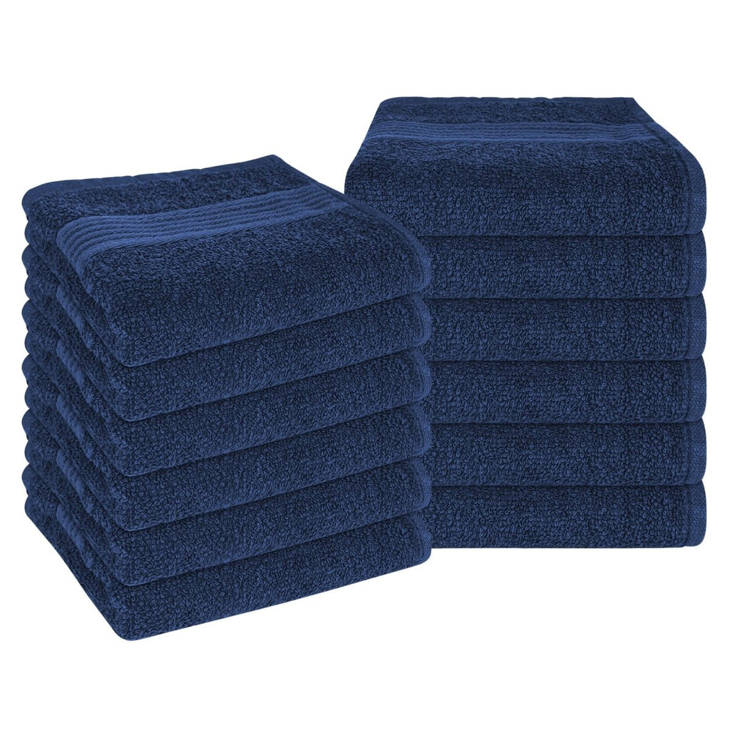 OLIVIA ROCCO Rhodes Towel Royal Blue 100% Cotton Hotel Quality Soft Super Absorbent Hand - Joe’s Haven