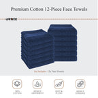 OLIVIA ROCCO Rhodes Towel Royal Blue 100% Cotton Hotel Quality Soft Super Absorbent Hand - Joe’s Haven