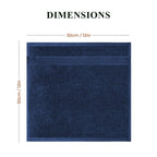 OLIVIA ROCCO Rhodes Towel Royal Blue 100% Cotton Hotel Quality Soft Super Absorbent Hand - Joe’s Haven