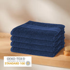 OLIVIA ROCCO Rhodes Towel Royal Blue 100% Cotton Hotel Quality Soft Super Absorbent Hand - Joe’s Haven
