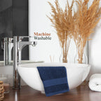 OLIVIA ROCCO Rhodes Towel Royal Blue 100% Cotton Hotel Quality Soft Super Absorbent Hand - Joe’s Haven