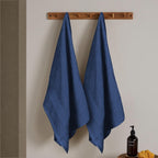 OLIVIA ROCCO Rhodes Towel Royal Blue 100% Cotton Hotel Quality Soft Super Absorbent Hand - Joe’s Haven