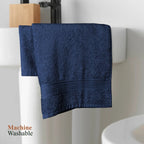 OLIVIA ROCCO Rhodes Towel Royal Blue 100% Cotton Hotel Quality Soft Super Absorbent Hand - Joe’s Haven