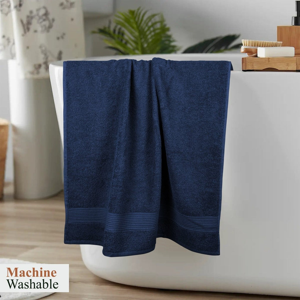 OLIVIA ROCCO Rhodes Towel Royal Blue 100% Cotton Hotel Quality Soft Super Absorbent Hand - Joe’s Haven
