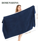 OLIVIA ROCCO Rhodes Towel Royal Blue 100% Cotton Hotel Quality Soft Super Absorbent Hand - Joe’s Haven