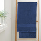 OLIVIA ROCCO Rhodes Towel Royal Blue 100% Cotton Hotel Quality Soft Super Absorbent Hand - Joe’s Haven