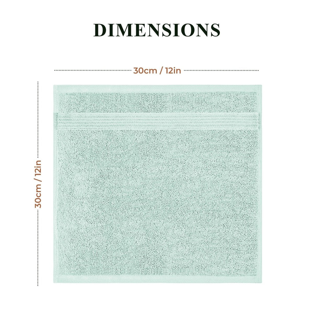 OLIVIA ROCCO Rhodes Towel Seafoam 100% Cotton Hotel Quality Soft Super Absorbent Hand - Joe’s Haven