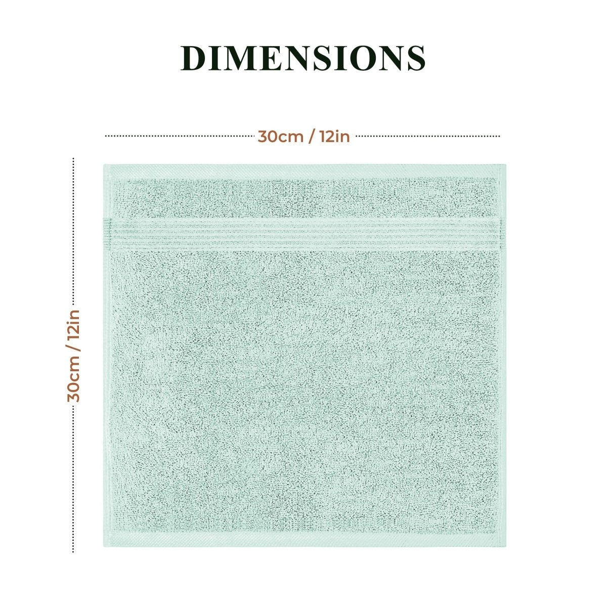 OLIVIA ROCCO Rhodes Towel Seafoam 100% Cotton Hotel Quality Soft Super Absorbent Hand - Joe’s Haven