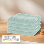 OLIVIA ROCCO Rhodes Towel Seafoam 100% Cotton Hotel Quality Soft Super Absorbent Hand - Joe’s Haven