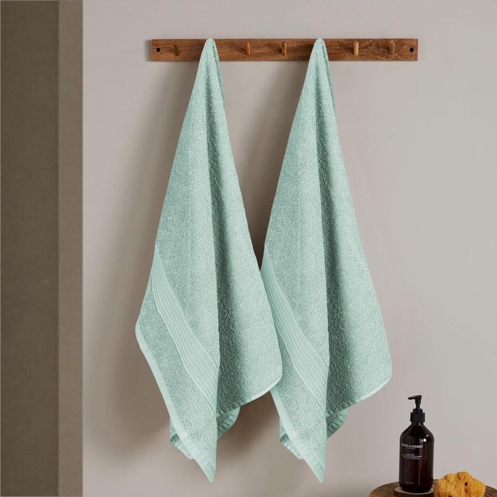 OLIVIA ROCCO Rhodes Towel Seafoam 100% Cotton Hotel Quality Soft Super Absorbent Hand - Joe’s Haven