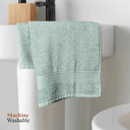 OLIVIA ROCCO Rhodes Towel Seafoam 100% Cotton Hotel Quality Soft Super Absorbent Hand - Joe’s Haven