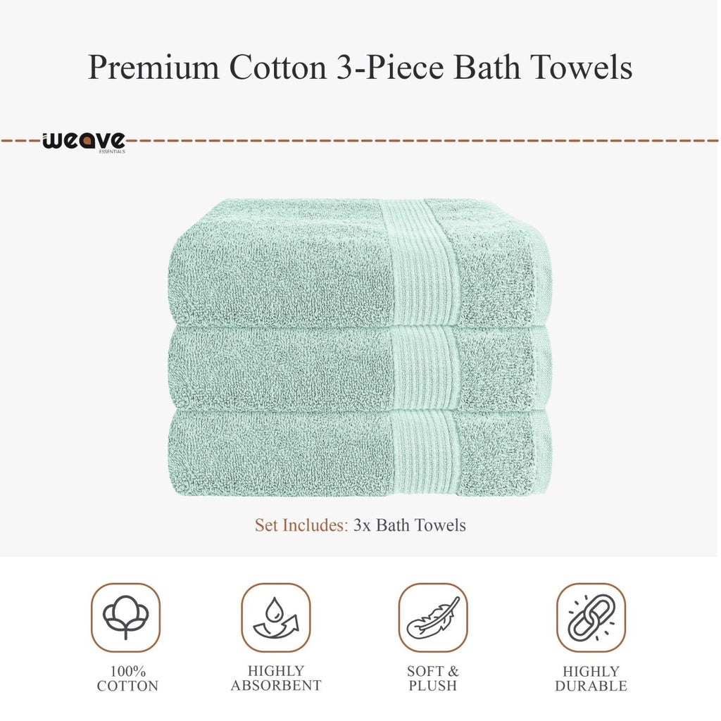 OLIVIA ROCCO Rhodes Towel Seafoam 100% Cotton Hotel Quality Soft Super Absorbent Hand - Joe’s Haven