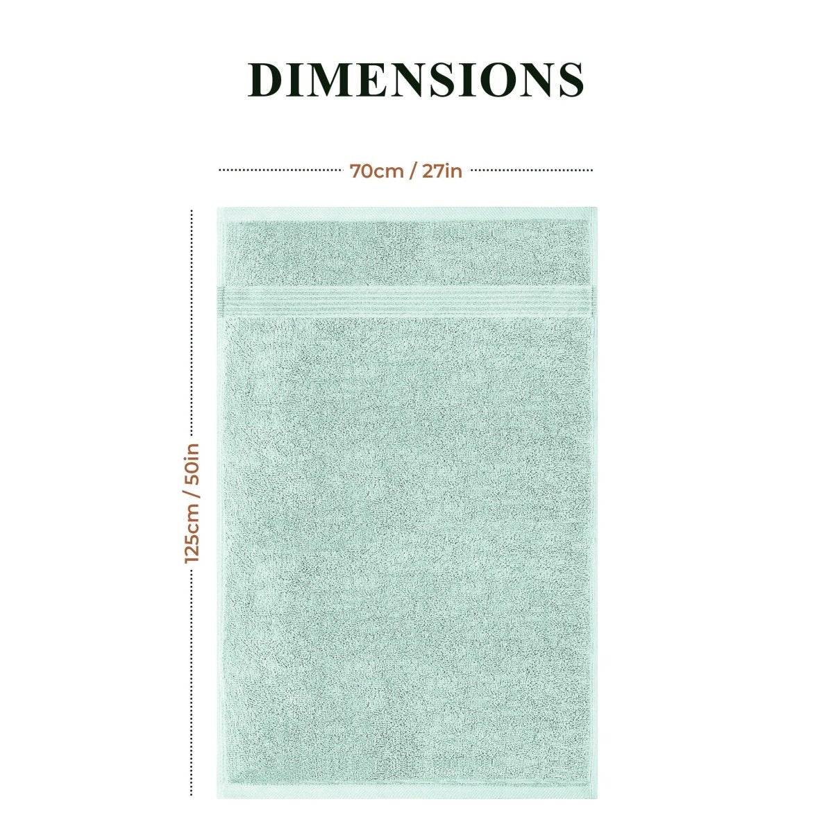 OLIVIA ROCCO Rhodes Towel Seafoam 100% Cotton Hotel Quality Soft Super Absorbent Hand - Joe’s Haven