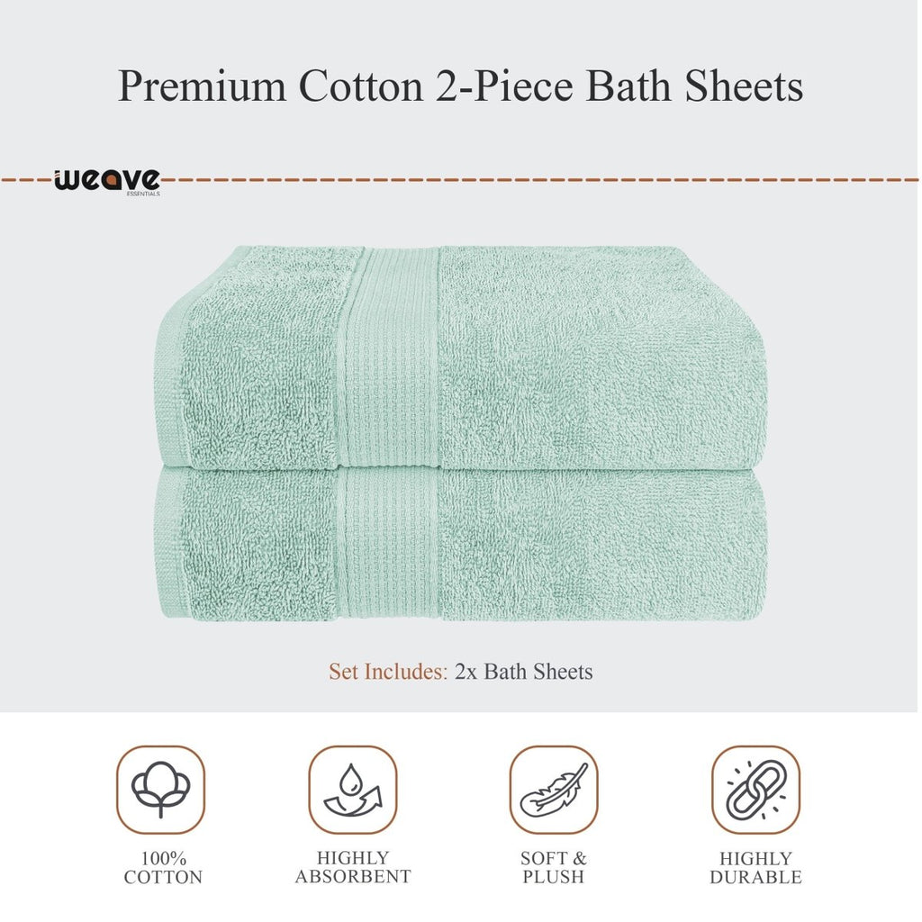 OLIVIA ROCCO Rhodes Towel Seafoam 100% Cotton Hotel Quality Soft Super Absorbent Hand - Joe’s Haven