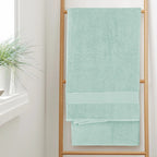 OLIVIA ROCCO Rhodes Towel Seafoam 100% Cotton Hotel Quality Soft Super Absorbent Hand - Joe’s Haven