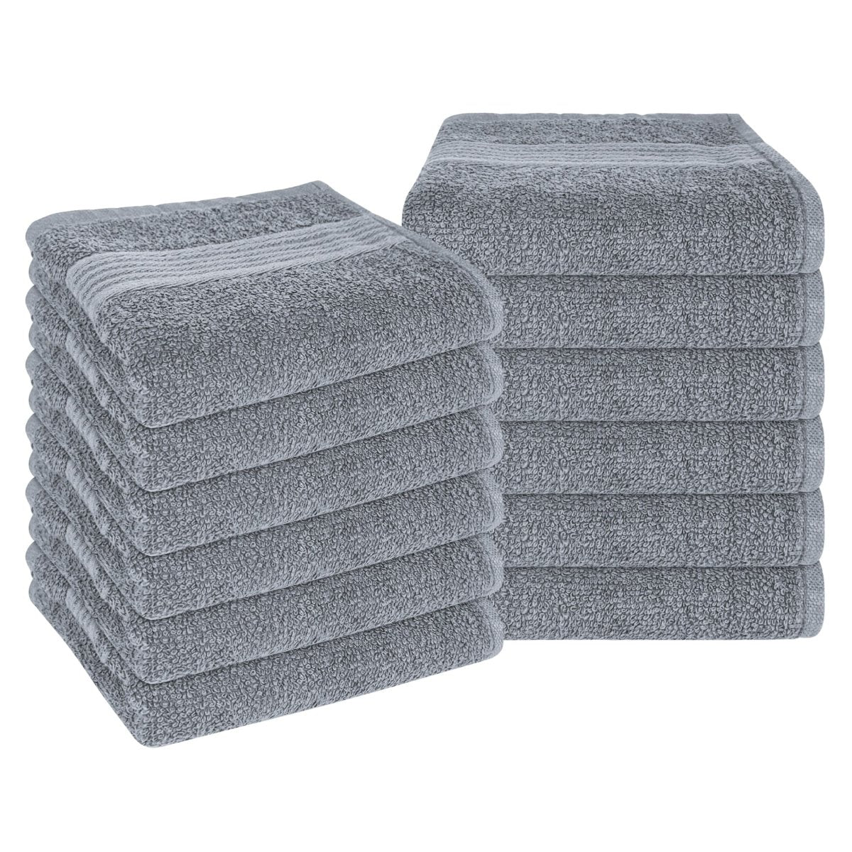 OLIVIA ROCCO Rhodes Towel Silver 100% Cotton Hotel Quality Soft And Ultra Absorbent Hand - Joe’s Haven
