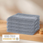 OLIVIA ROCCO Rhodes Towel Silver 100% Cotton Hotel Quality Soft And Ultra Absorbent Hand - Joe’s Haven