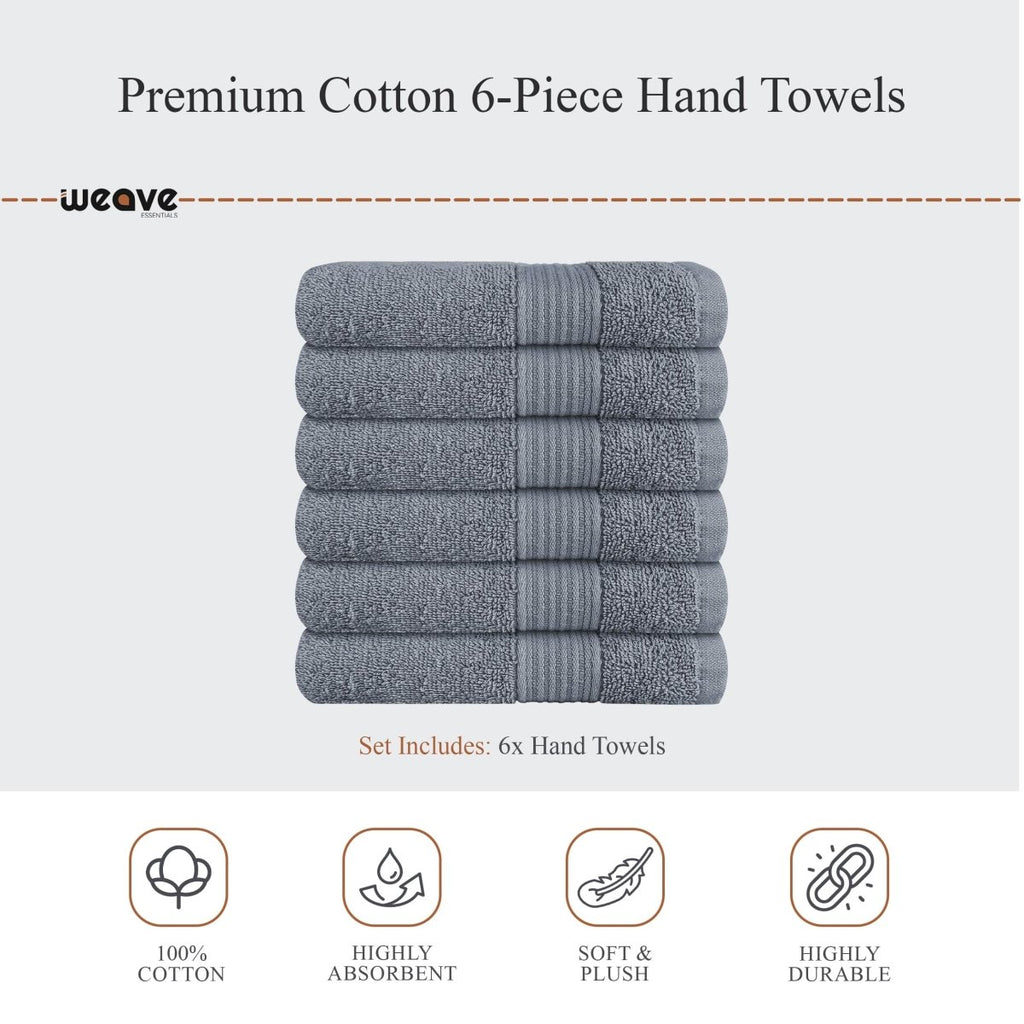 OLIVIA ROCCO Rhodes Towel Silver 100% Cotton Hotel Quality Soft And Ultra Absorbent Hand - Joe’s Haven