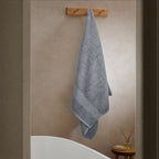 OLIVIA ROCCO Rhodes Towel Silver 100% Cotton Hotel Quality Soft And Ultra Absorbent Hand - Joe’s Haven