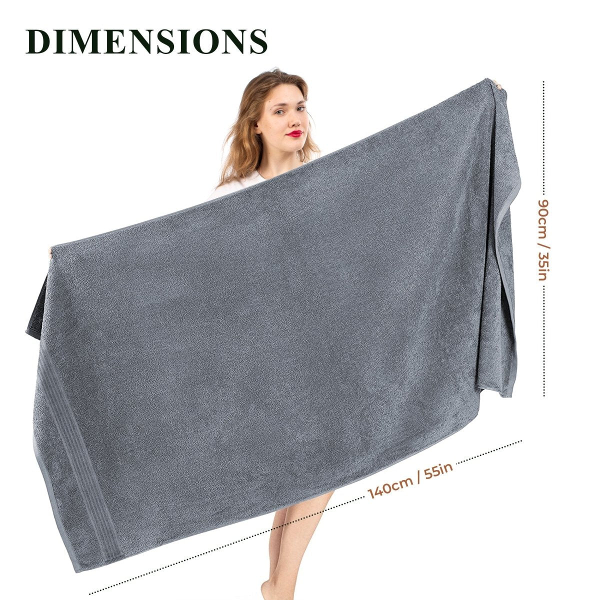 OLIVIA ROCCO Rhodes Towel Silver 100% Cotton Hotel Quality Soft And Ultra Absorbent Hand - Joe’s Haven