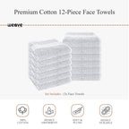 OLIVIA ROCCO Rhodes Towel White 100% Cotton Hotel Quality Soft Super Absorbent Hand Bath - Joe’s Haven
