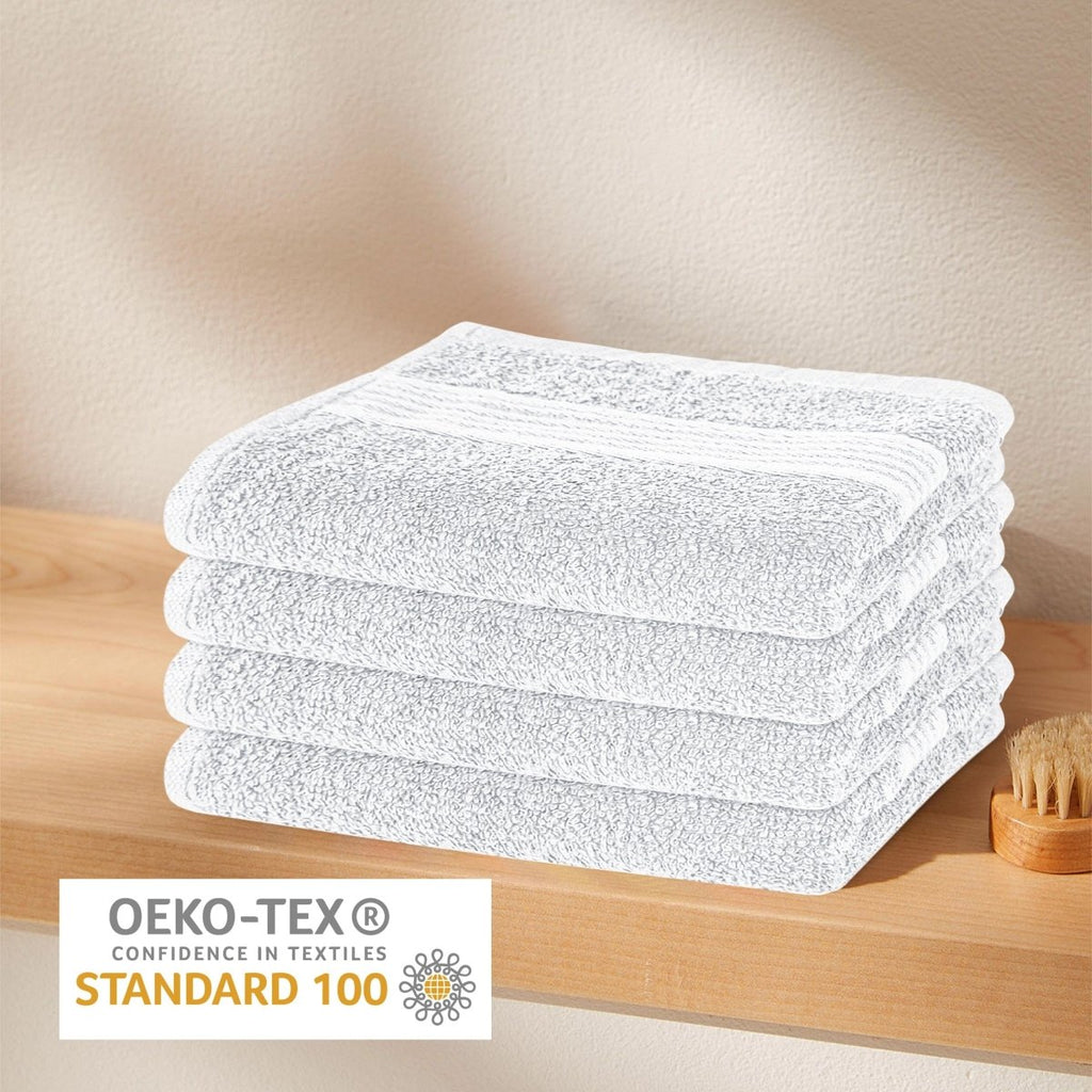 OLIVIA ROCCO Rhodes Towel White 100% Cotton Hotel Quality Soft Super Absorbent Hand Bath - Joe’s Haven