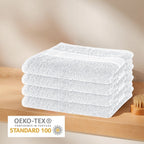 OLIVIA ROCCO Rhodes Towel White 100% Cotton Hotel Quality Soft Super Absorbent Hand Bath - Joe’s Haven